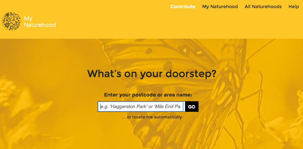 Idea: My Naturehood.&nbsp;A platform connecting communities to their local natural world.